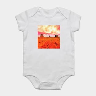 Monument Valley, or a view on Mars, red planet views Baby Bodysuit